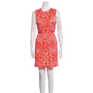 Tory Burch Brocade/Floral Print Sheath Dress in Orange